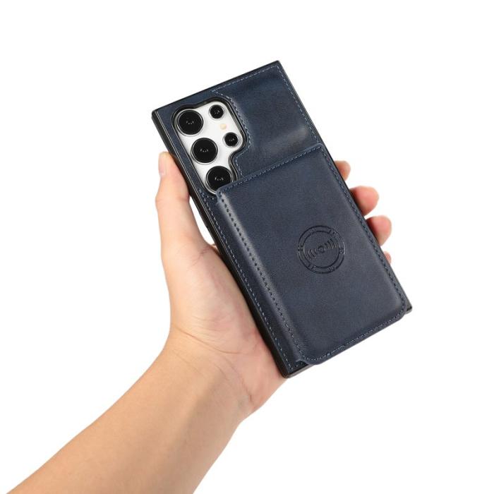OEM - Mobilfodral för Samsung Galaxy S26 Ultra Kickstand Kortfack - Blå