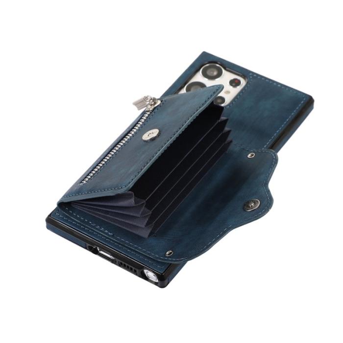 OEM - Mobilfodral för Samsung Galaxy S26 Ultra Kickstand Kortfack - Blå
