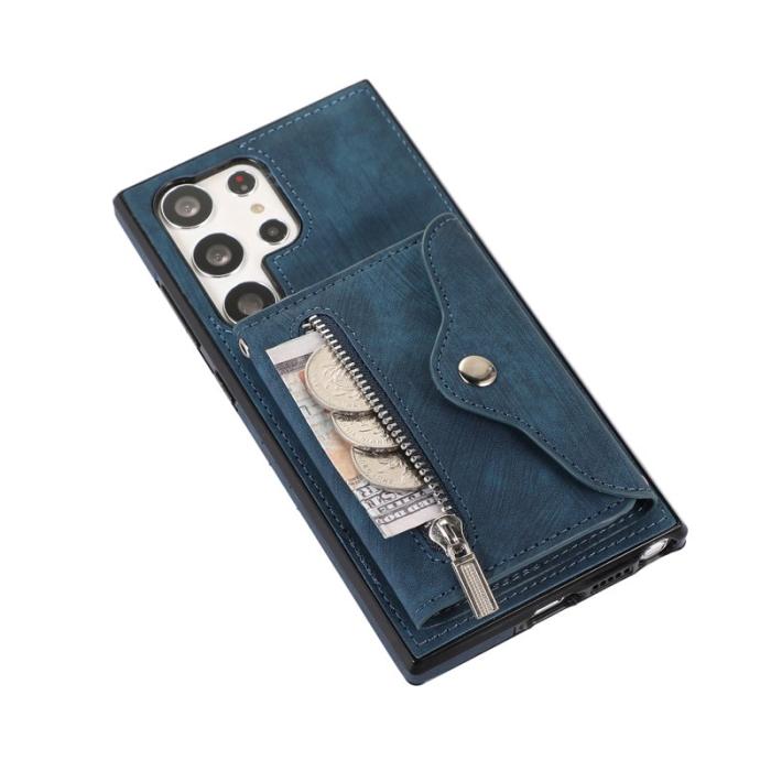 OEM - Mobilfodral för Samsung Galaxy S26 Ultra Kickstand Kortfack - Blå