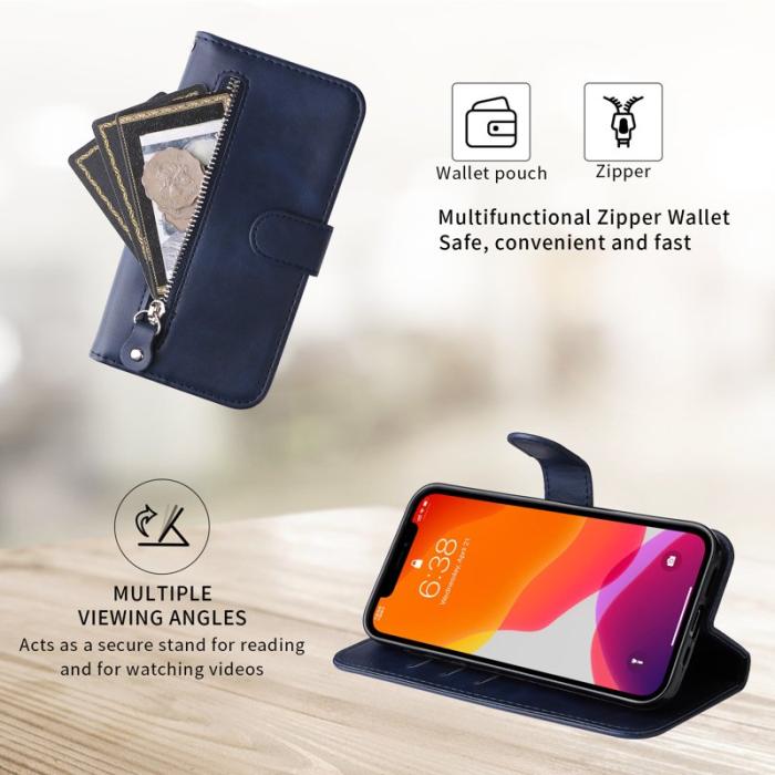 OEM - Plånboksfodral för Samsung Galaxy S26 Konstläder med ficka - Blå