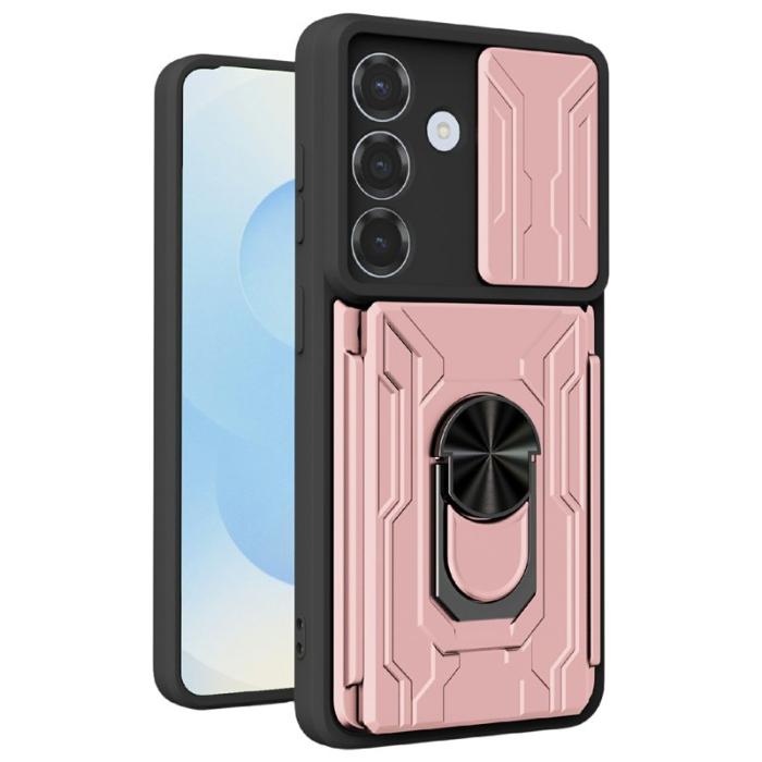 OEM - Mobilskal för Samsung Galaxy S26 Plus PC + TPU Kickstand - Roséguld