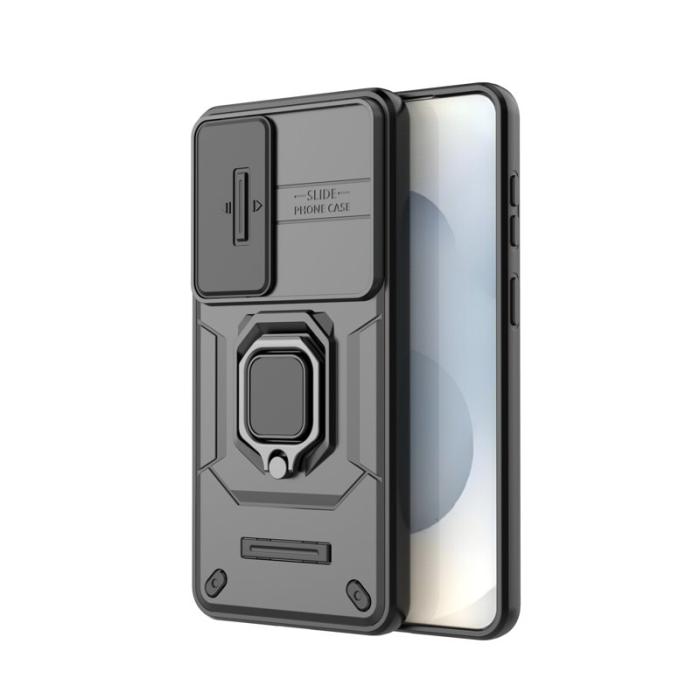 OEM - Mobilskal för Samsung Galaxy S26 Plus PC + TPU Kickstand - Svart