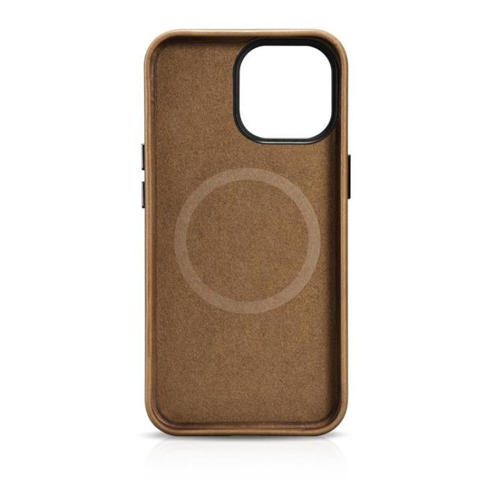 ICARER - iCarer iPhone 14 Pro Max Skal Magsafe Äkta Läder Oil Wax - Khaki