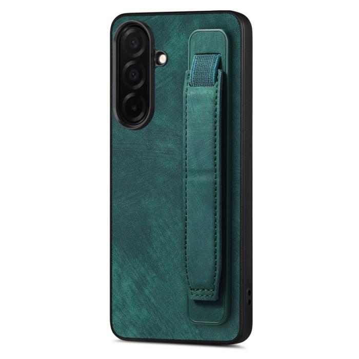 OEM - Mobilskal för Samsung Galaxy S26 Kickstand Konstläder + TPU - Grön