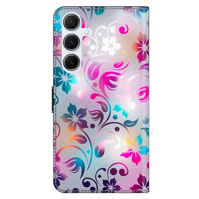 A-One Brand - Galaxy A17 5G Plånboksfodral Pattern Printing - Craft Flowers
