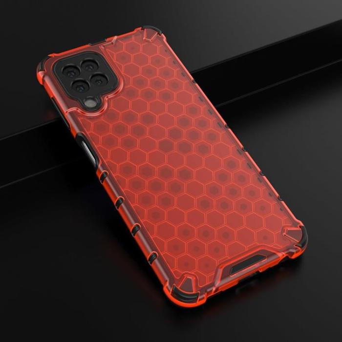 OEM - Galaxy A22 4G Mobilskal HoneyComb - Röd