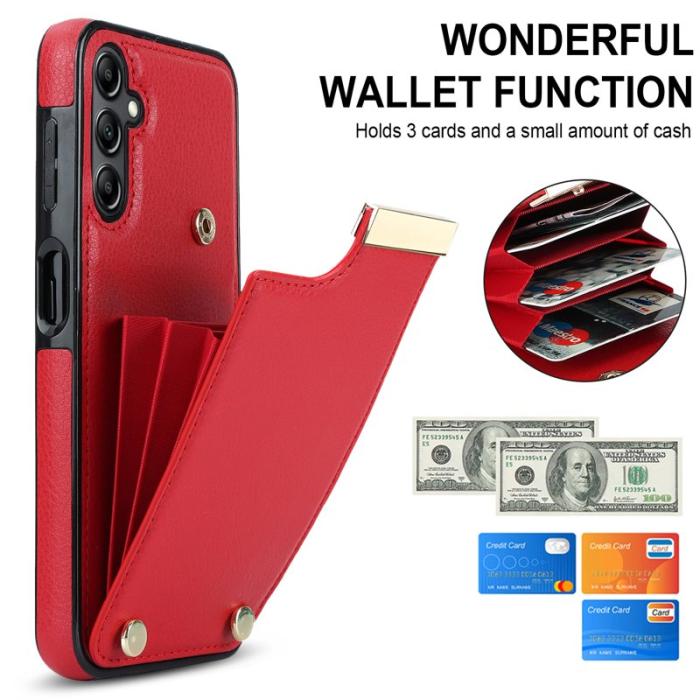 OEM - Mobilskal för Samsung Galaxy S26 TPU + Konstläder - Röd
