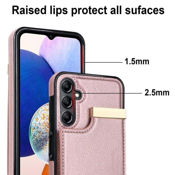 OEM - Mobilskal för Samsung Galaxy S26 TPU + Konstläder - Roséguld