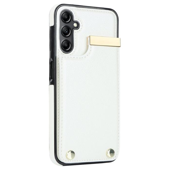 OEM - Mobilskal för Samsung Galaxy S26 TPU + Konstläder - Vit