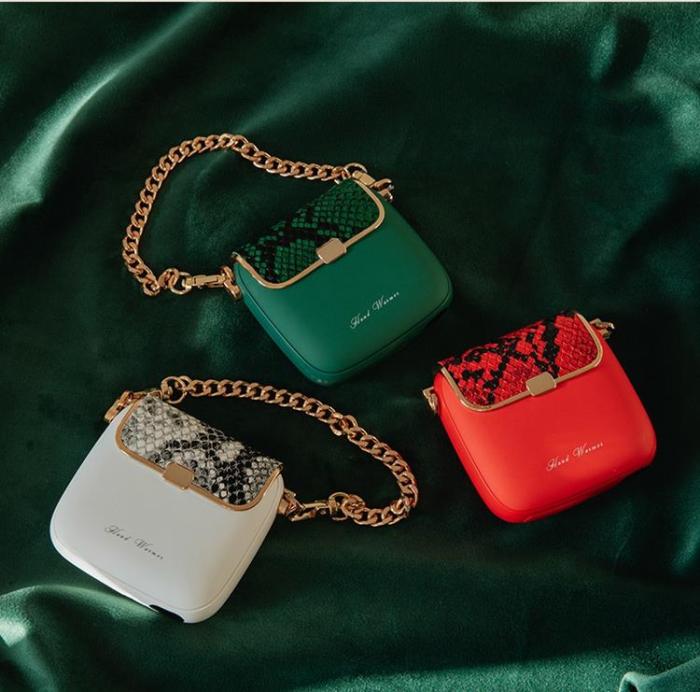 OEM - Powerbank 10000mAh QW-N218 Mini Kvinnor Handväska - Vit