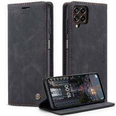 Caseme - CASEME 013 Series Samsung Galaxy M53 5G Konstl&auml;der Pl&aring;nboksfodral Svart