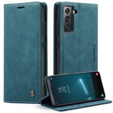 Caseme - CASEME 013 Series Samsung Galaxy S22 5G Konstl&auml;der Pl&aring;nboksfodral Gr&ouml;n