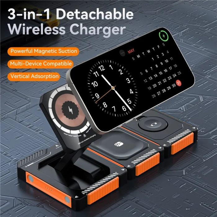OEM - 3in1 MagSafe Trådlös Laddare iPhone, Apple Watch, Airpods