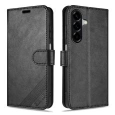 AZNS - AZNS Samsung Galaxy S25 FE Pl&aring;nboksfodral Anti-Scratch Konstl&auml;der - Svart