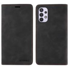 BETOPNICE - BETOPNICE 003 Pl&aring;nboksfodral f&ouml;r Samsung Galaxy A32 5G - Konstl&auml;der - Svart