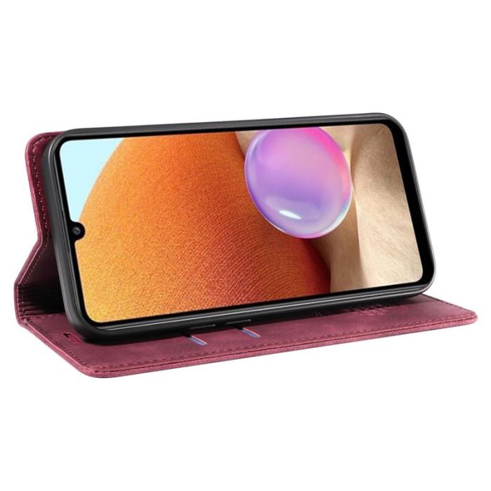 BETOPNICE - BETOPNICE 003 Plånboksfodral för Samsung Galaxy A32 5G - Konstläder - Röd