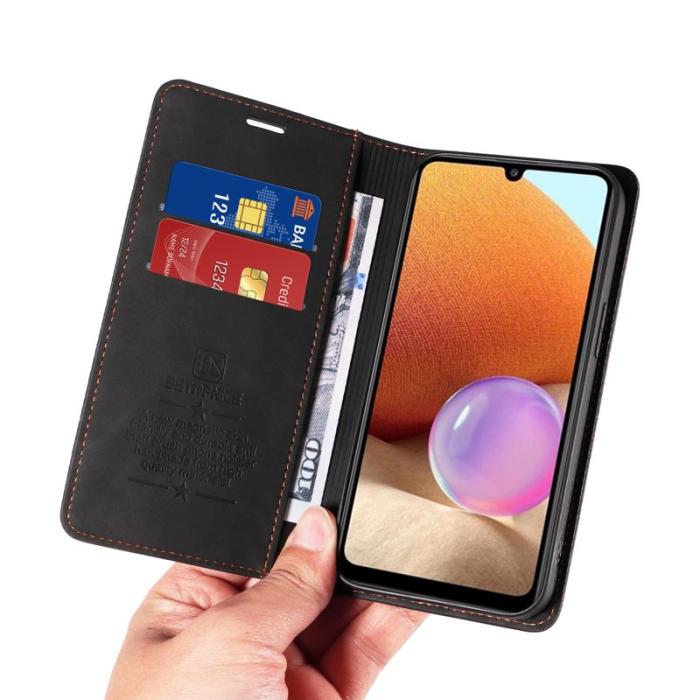 BETOPNICE - BETOPNICE 003 Plånboksfodral för Samsung Galaxy A32 5G - Konstläder - Svart