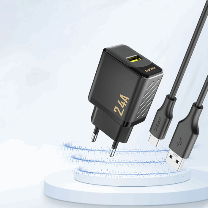 Dudao - Dudao Väggladdare A23 2.4A USB-A - Svart