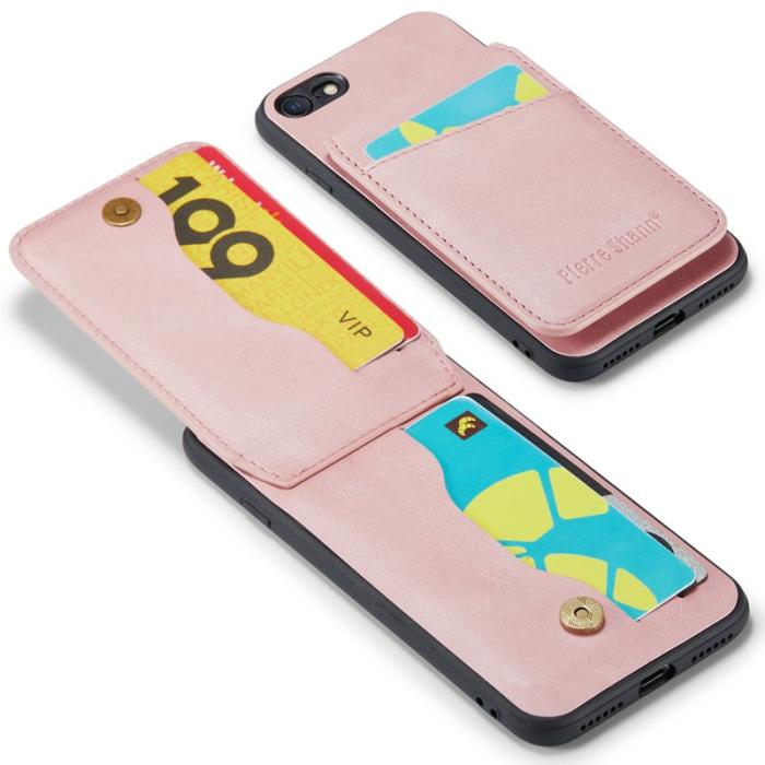 FIERRE SHANN - FIERRE SHANN för iPhone 7/8/SE (2020/2022) Fodral - KonstLäder - Rosa