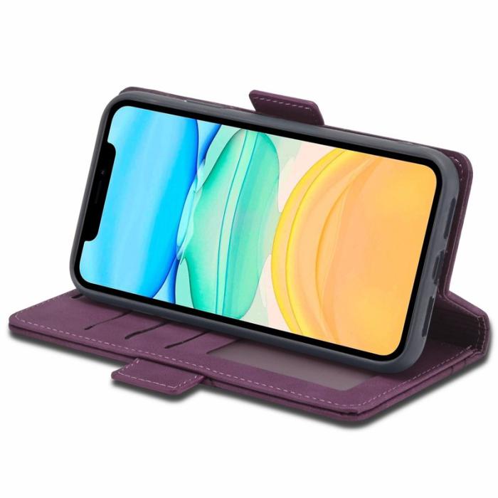 FORWENW - FORWENW F3-Series iPhone 11 Plånboksfodral Konstläder - Vinröd