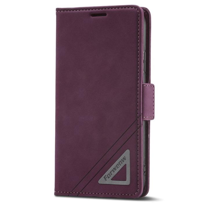 FORWENW - FORWENW F3-Series iPhone 11 Plånboksfodral Konstläder - Vinröd