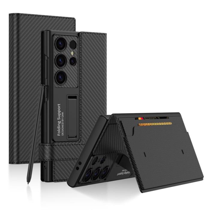 GKK - GKK Samsung Galaxy S24 Ultra Fodral KonstLäder - Kolfiber svart