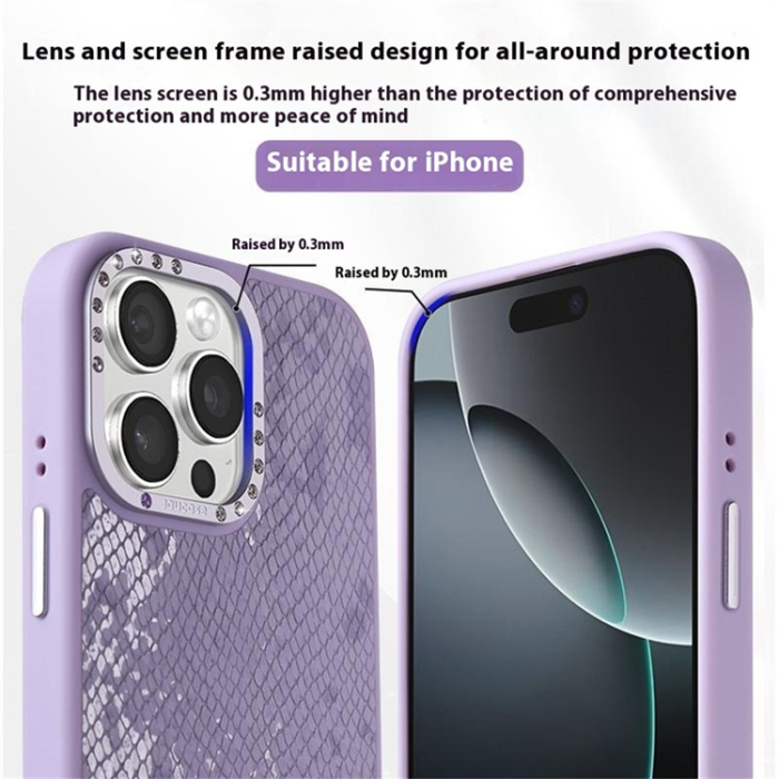 JAUCASE - JAUCASE iPhone 16 Pro Mobilskal Magafe Snake Texture - Vit