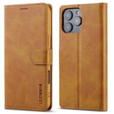 LC.imeeke - LC.IMEEKE iPhone 16 Pro Pl&aring;nboksfodral Konstl&auml;der - Gul