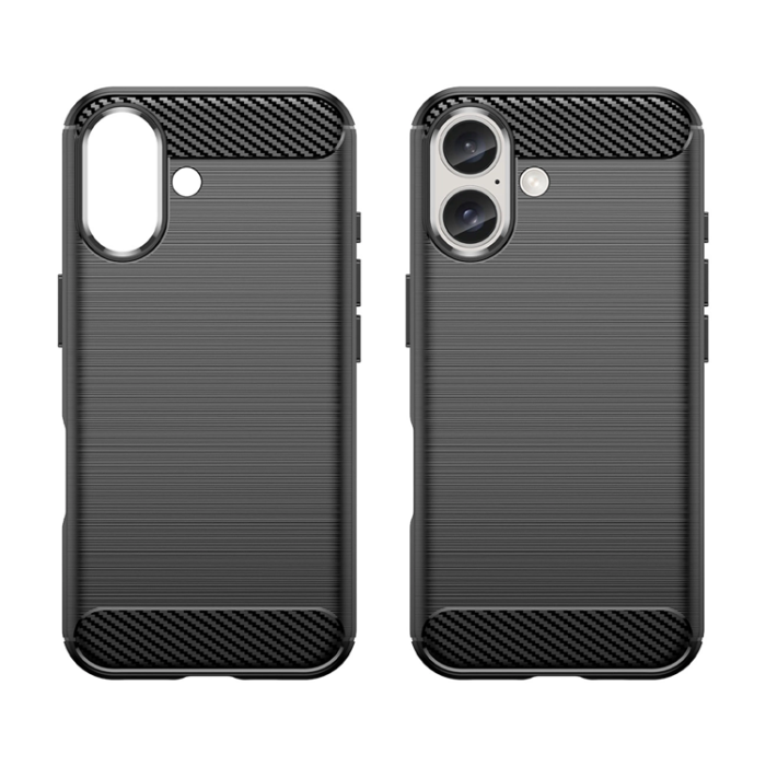 OEM - iPhone 16 Plus Mobilskal Silikon Carbon - Svart