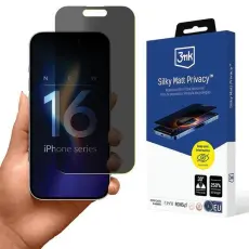 3MK - 3mk iPhone 16 Plastfilm Sk&auml;rmskydd Silky Matt Privacy