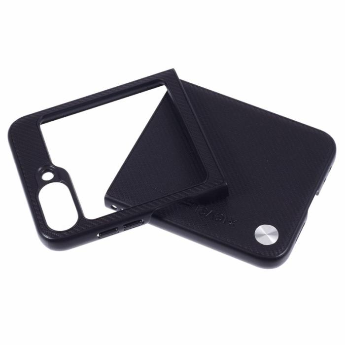 X-Level - X-LEVEL Mobilskal till Samsung Galaxy Z Flip7 FE 5G Carbon Fiber Svart