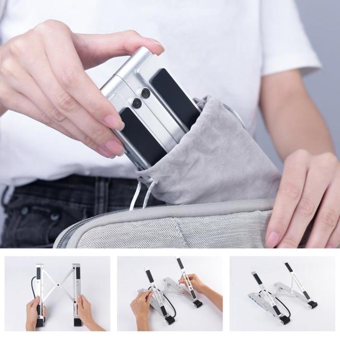 Choetech - Choetech 7in1 Multifunctional HUB USB-C Till Laptop Stativ - Svart