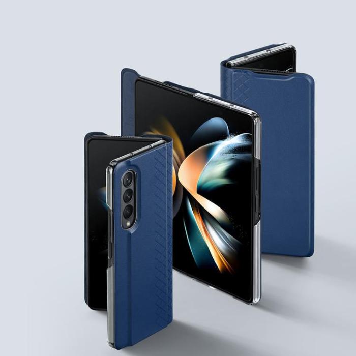 UTGATT1 - Dux Ducis Galaxy Z Fold 4 Plånboksfodral Bril Flip - Blå