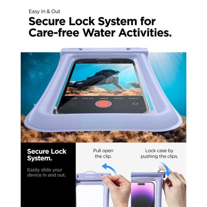 UTGATT - Spigen Vattentätt universalt Mobilfodral - Aqua Blå