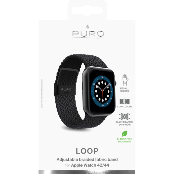 Puro - Puro Apple Watch (42/44/45/49) mm Armband Nylon - Svart