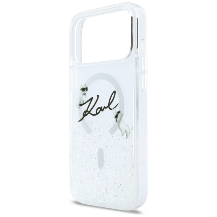 KARL LAGERFELD - Karl Lagerfeld iPhone 17 Pro Max Mobilskal Magsafe Liquid Glitter