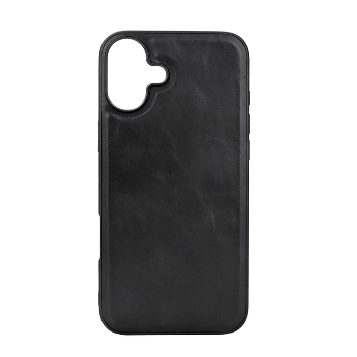 BUFFALO - BUFFALO äkta läder iPhone 16 Plus Mobilskal MagSafe Läder - Svart