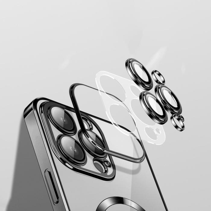 VMAX - Vmax Mag TPU-skal Elektropläterat till iPhone 15 Plus Svart