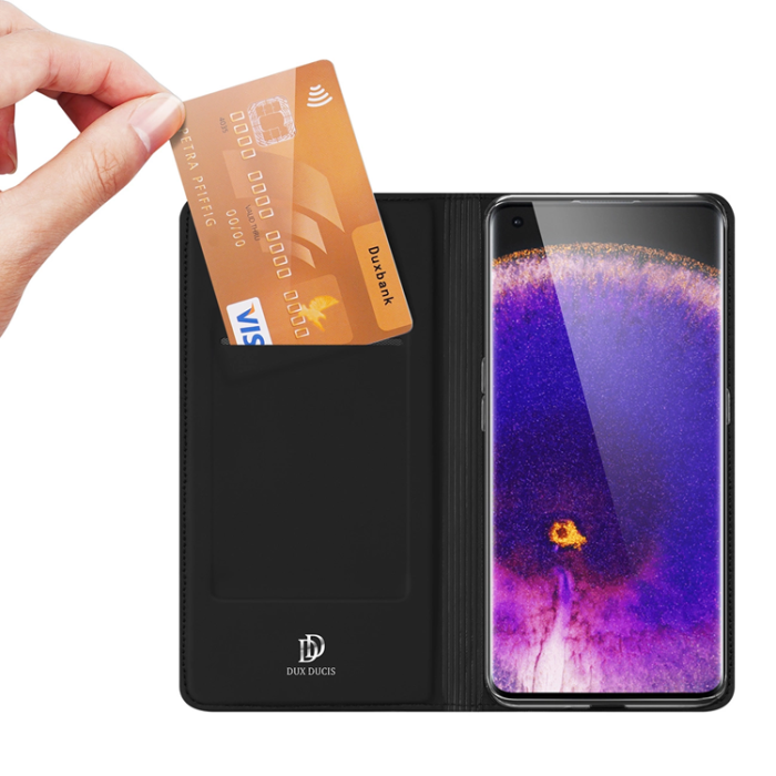Dux Ducis - Dux Ducis Oppo Find X5 Plånboksfodral Skin Pro - Svart