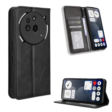 A-One Brand - Nothing Phone (3a) Pro Plånboksfodral Retro Kickstand - Svart
