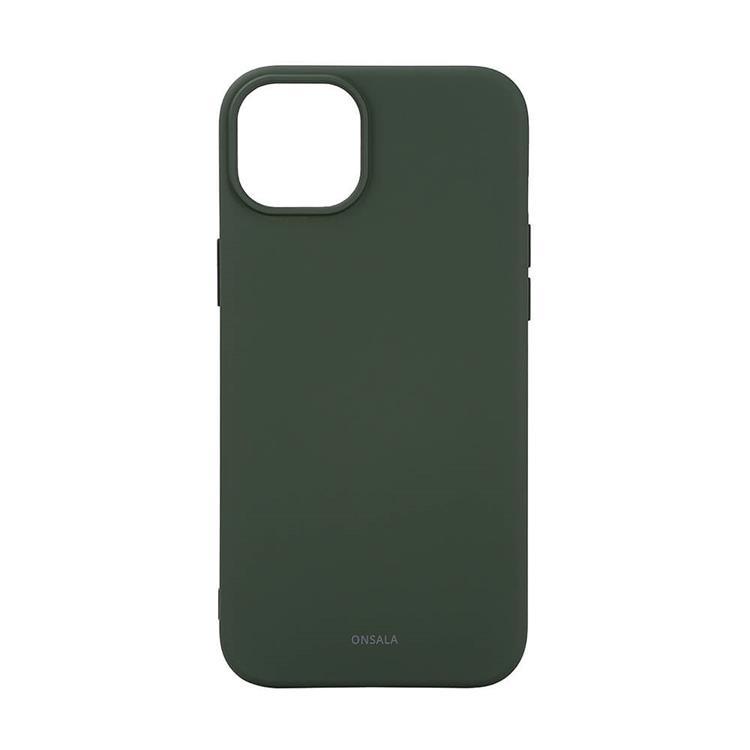 Onsala iPhone 15 Plus Mobilskal MagSafe Silikon - Olive | 2353 | AlltMobil