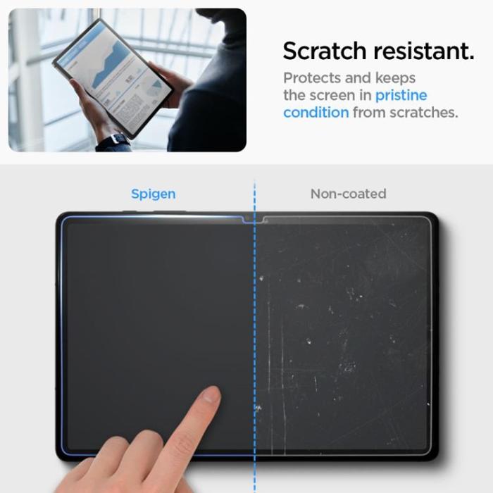 UTGATT - Spigen Galaxy Tab S9 Ultra Härdat Glas Skärmskydd EZ Fit