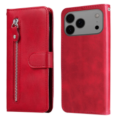 A-One Brand - iPhone 17 Pro Max Plånboksfodral Zipper - Röd