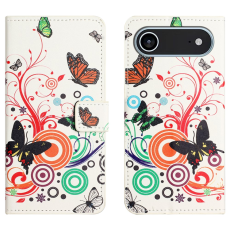 A-One Brand - iPhone Air Plånboksfodral Pattern Print - Vit Fjäril