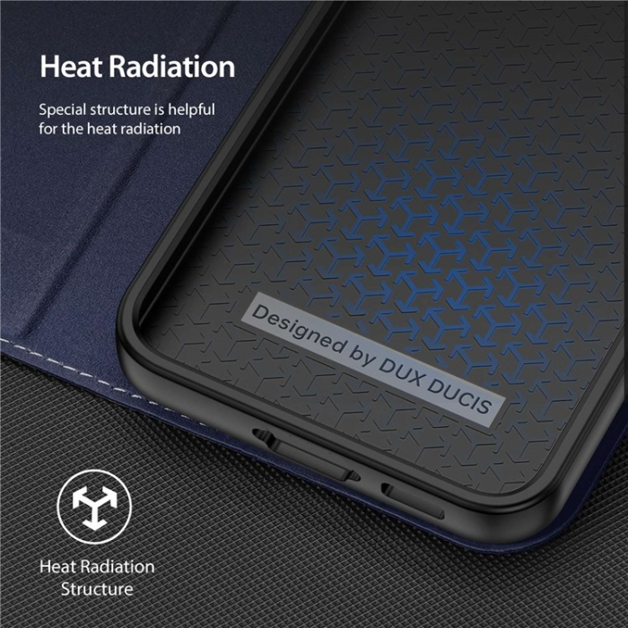 Dux Ducis - Dux Ducis Galaxy S23 Plus Plånboksfodral Skin X2 Magnetic - Blå
