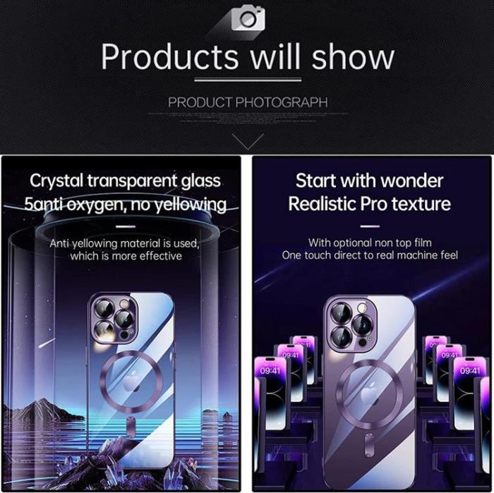 A-One Brand - iPhone 15 Pro Mobilskal Magsafe Electroplating - Silver