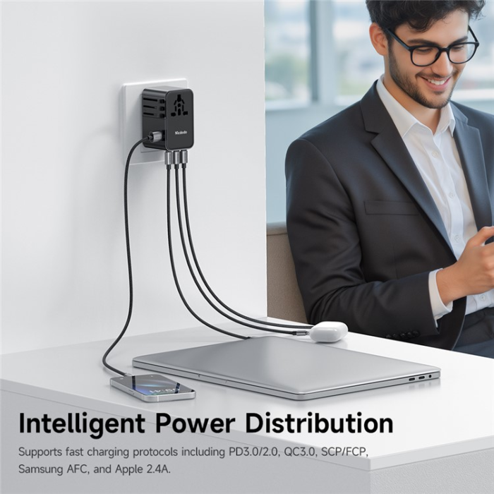 MCDODO - MCDODO Snabbladdare 100W 3x USB-C - USB-A med USB-C Kabel G5