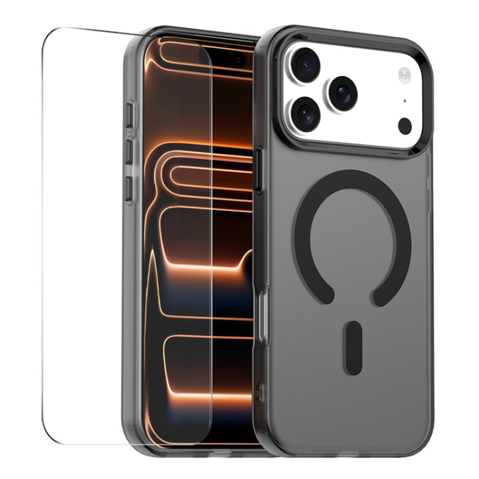 ENKAY - ENKAY iPhone 17 Pro Max Mobilskal MagSafe 9H Härdat Glas - Svart