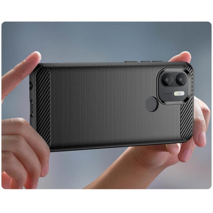 OEM - Xiaomi Redmi A1 Plus Skal Silicone Carbon - Svart