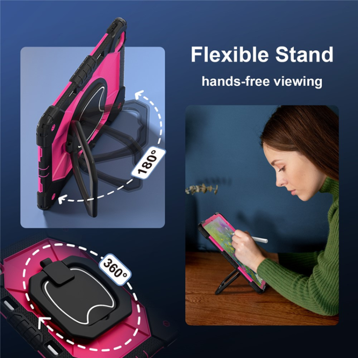 A-One Brand - iPad Air 13(2025/2024) Skal Kickstand - Svart/Rosa